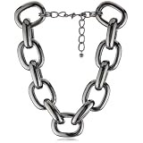 Kenneth Jay Lane Polished Gunmetal Large Link 