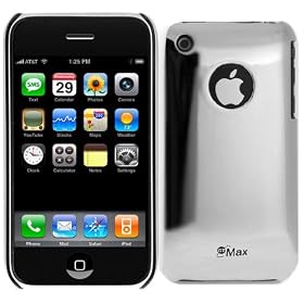 GTMax Chrome Red Durable Slim Fit Back Cover Case for Apple Iphone 3Gs 3G S, 3G Smartphone