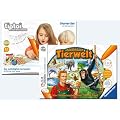 Ravensburger 005024 Tiptoi: Starterset mit Buch und 005130 Tiptoi: Abenteuer Tierwelt inkl. Cars Domino