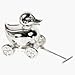 Baby : Elegant Baby Silver Plated Duck Pull Toy Bank