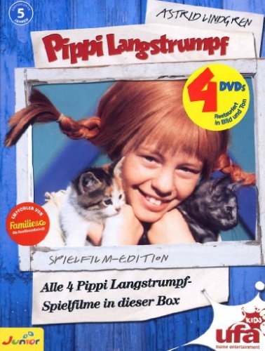 Pippi Langstrumpf - Spielfilm-Box (4 DVDs, Remastered)