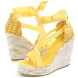 Bamboo Dezire11 Espadrilles 6 Yellow