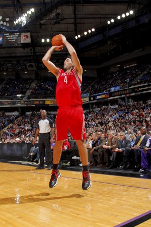 Houston Rockets v Sacramento Kings: Luis Scola Photographic Poster Print by Rocky Widner, 28x42