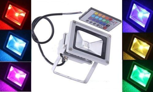 Worthtrust 30w RGB Led Floodlight Flood Light 16colors Changing Waterproof Outdoor Spotlight Lighting with Remote Control USA Seller by Worthtrust
