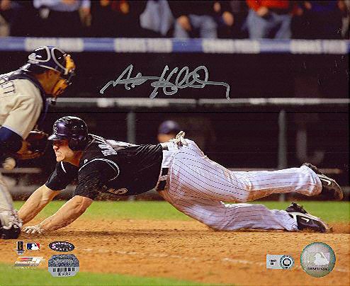 Buy Matt Holliday Colorado Rockies - Playoff Slide - Autographed 8x10 Photograph by Schwartz Sports
