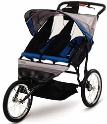 InStep Run Around 2 Double Jogging Stroller (Royal Blue/Grey)