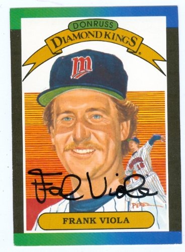 Frank Viola Autographed/Hand Signed Baseball Card (Minnesota Twins) 1989 Donruss Diamond King #23