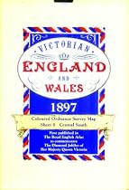 Victorian England and Wales 1897 Coloured Ordnance Survey Map Sheet 8: Central South