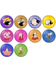 Single Detail Page Misc: Popeye Set 4 Pinback Buttons Badges/Pin 1 Inch (25mm) Set of 10 New - Thailand