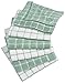 DII 100% Cotton, Machine Washable, Ultra Absorbant, Basic Everyday 12 x 12 Terry Kitchen Dish Cloths, Windowpane Design, Set of 6- Mint
