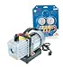 FJC 9281 Vacuum Pump & R134a Manifold Gauge Set