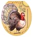 Toilet Tattoos TT-T100-R Thanksgiving Design, Round Image