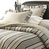 Linen Bedding - Duvet, Blue Stripe Linen, King