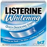 Listerine Whitening Quick Dissolving Strips, Clean Mint Flavor, 56-Count Strips