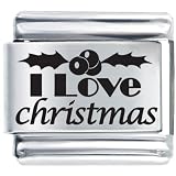 51DiFUXhbUL. SL160  I Love Christmas Laser Italian Charms