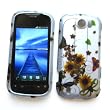HTC myTouch 4G Slide (T-Mobile) Rubberized Snap On Protector Hard Case "Sunny Sunflowers" Design