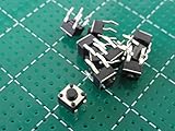 タクトスイッチ＜基板取付用　4.5mm×4.5mmスイッチ　全高3.8mm＞10個＜1sw-110＞