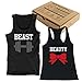 Beauty and Beast Matching Tank Tops Couple Tanks Set