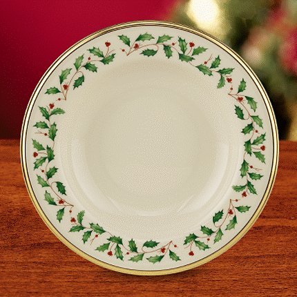 Lenox Holiday Gold Banded Ivory China Pasta Bowl/Rim Soup