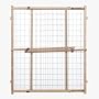 North States Extra Wide Wire Mesh Gate - 32" Tall Wood Pressure Mount Gate Fits Openings 29.5" to 50" Wide