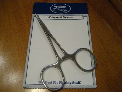 Anglers Image 5 Straight Silver Forceps