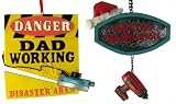 Set Of 2 Master Handyman Dad Christmas Ornaments