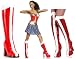 Red and White Wonder Woman or Racer Girl Halloween Costume GoGo Boots in 3 Styles