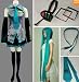 Vocaloid 2 Hatsune Miku Cosplay Costume set + WIG + Headphone all size Custom Made