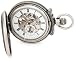 Charles-Hubert, Paris 3865-S Classic Collection Antiqued Finish Hunter Case Mechanical Pocket Watch