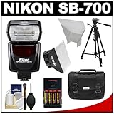 Nikon SB-700 AF Speedlight Flash with Tripod + Softbox + Bounce Reflector + ....