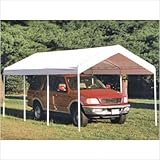 ShelterLogic 10 x 20-Feet Canopy 2- Inch 4-Rib Frame, White Cover