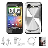 Silver Metallic Cosmo Wave Design Protective Snap-On Case Cover for HTC Dro ....