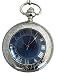 T.O Watch - LPW196. Mechanische Handaufzugs Taschenuhr im schweren Edelstahlmantel mit römischen Indexen geschmückt