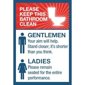 Clean Bathrooms Ladies Gentlemen Sign Art Print Poster