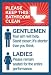 Clean Bathrooms Ladies Gentlemen Sign Art Print Poster - 13x19