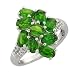 Green Chrome Diopside 925 Sterling Silver Ring Size 7.5