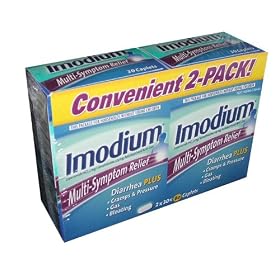 Imodium Multi Symptom Relief Diarrhea Plus Antidiarrheal and Anti gas 30 Caplet Box (Pack of 2)