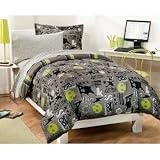 Extreme Skateboarding Boys Gray Comforter Set with 180 TC Sheets