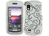 Vine Silver Bling Rhinestone Faceplate Diamond Crystal Hard Skin Case Cover ....