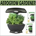 AeroGrow AeroGarden Ultimate Kitchen Gardener (SpaceSave 6) with a 6-Pod Gourmet Herb Seed Kit (Color: Black), and an additional 6-Pod Gourmet Herb Seed Kit Holiday Promo Special