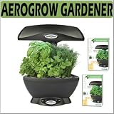 AeroGrow AeroGarden Ultimate Kitchen Gardener (SpaceSave 6) with a 6-Pod Gourmet Herb Seed Kit (Color: Black), and an additional 6-Pod Gourmet Herb Seed Kit Holiday Promo Special