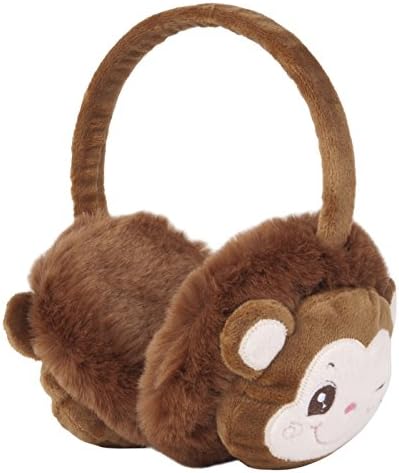 Momo Grow "Frankie" Monkey Earmuffs (Fits Toddler to Adult) - Brown
