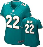 Reggie Bush Women's Jersey: Home Aqua Game Replica #22 Nike Miami Dolphins Women's Jersey