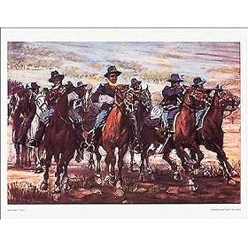 Buffalo Soldier by Tony George. Art Print Poster FRAME IT.. 24 inches width by 17 inches height. Highest Quality Art Poster Print