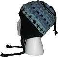 Authentic Soul Wool Ear Flap Sherpa Blue Ski Knit Hat Beanie Mens Womens