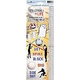 Volleyball Cardstock Stickers