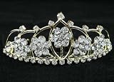 New Bridal Flower Girl Prom Party Crystal Tiara Comb 60 New Bridal Flower Girl Prom Party Crystal Tiara Comb 60