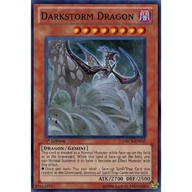  Yu-Gi-Oh! - Darkstorm Dragon # 37 - Order of Chaos - 1st Edition - Super Rare