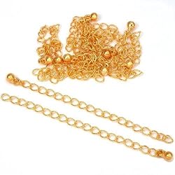10 Real Gold Plated Necklace Chain Extenders 3 In. New