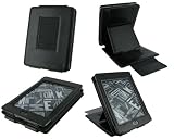 rooCASE Multiple View (Black) Leather Folio Case Cover with Adjustable Stand for Amazon Kindle Touch 6-Inch Wi-FI / 3G (Latest Model Kindle 4)